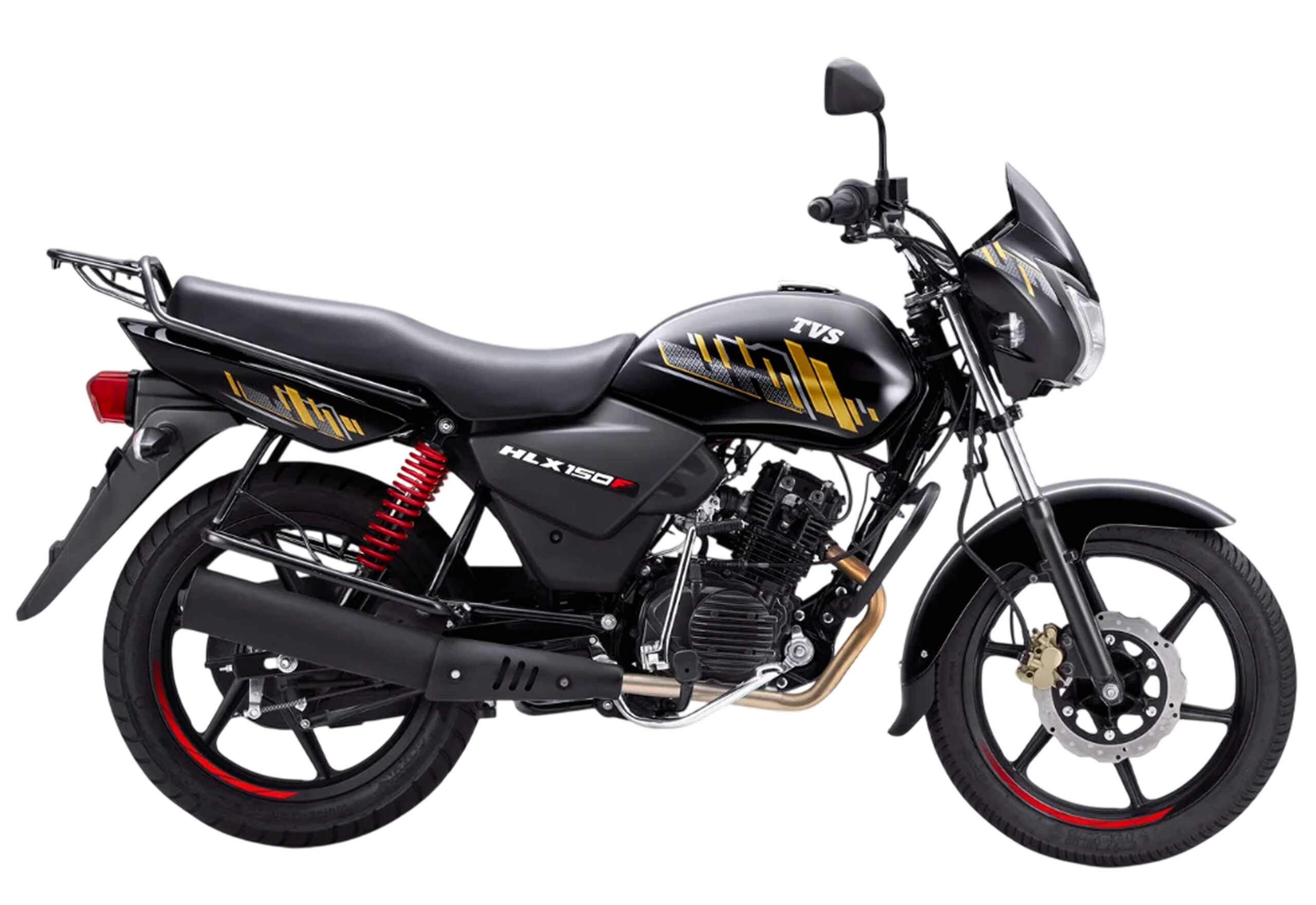 TVS HLX 150F Black Sideways