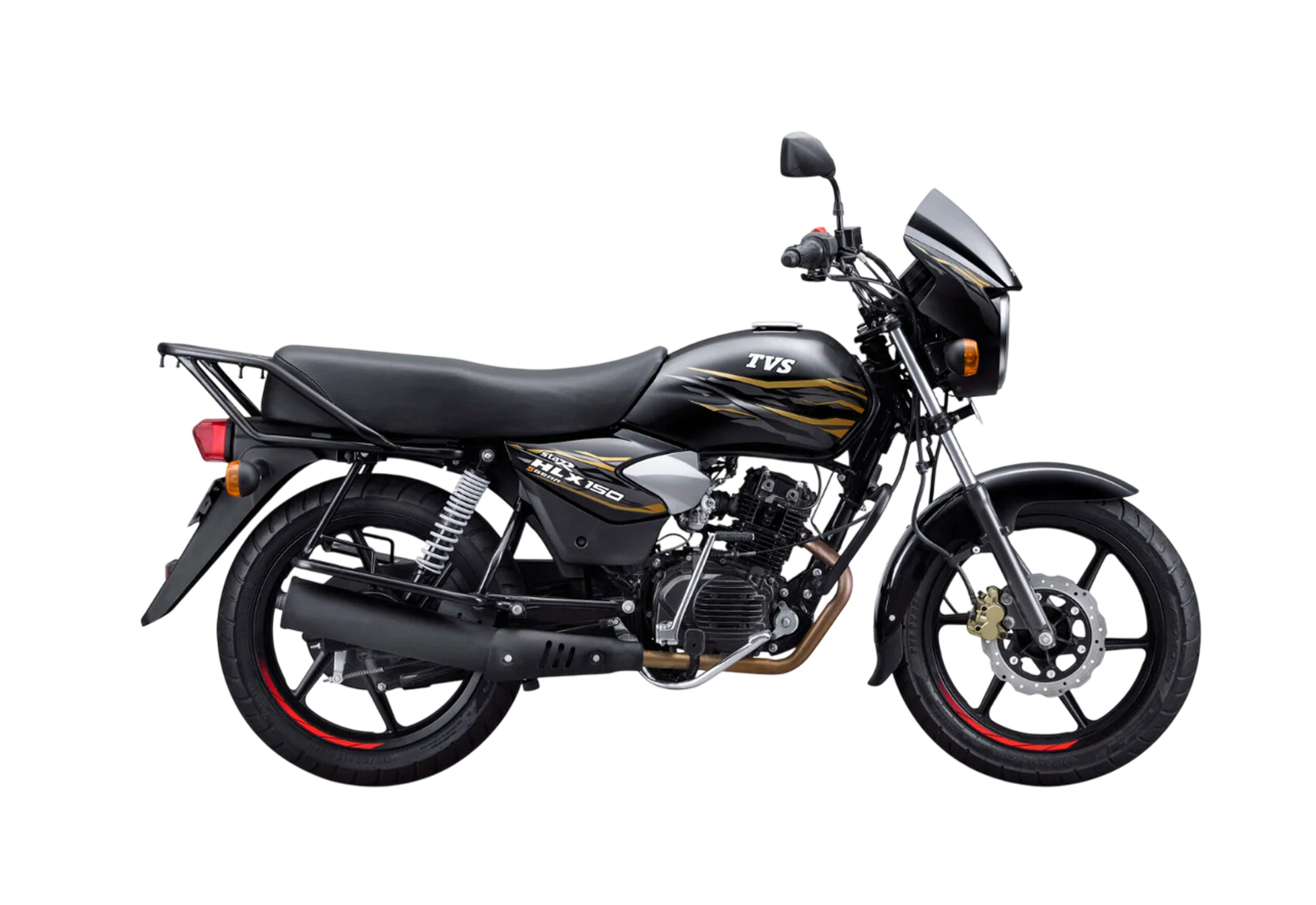TVS HLX 150S Black Sideways